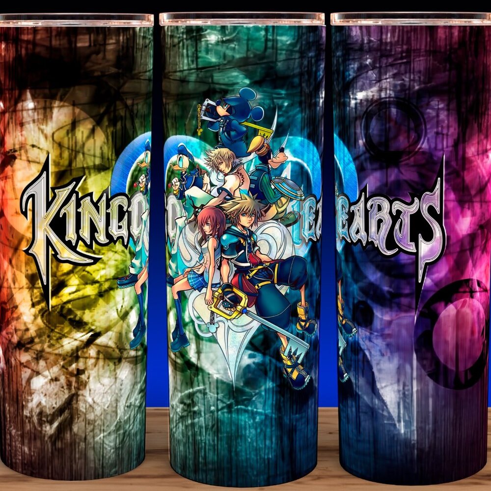 Kingdom Hearts Final Fantasy Sora Colorful Cup Mug Tumbler 20oz